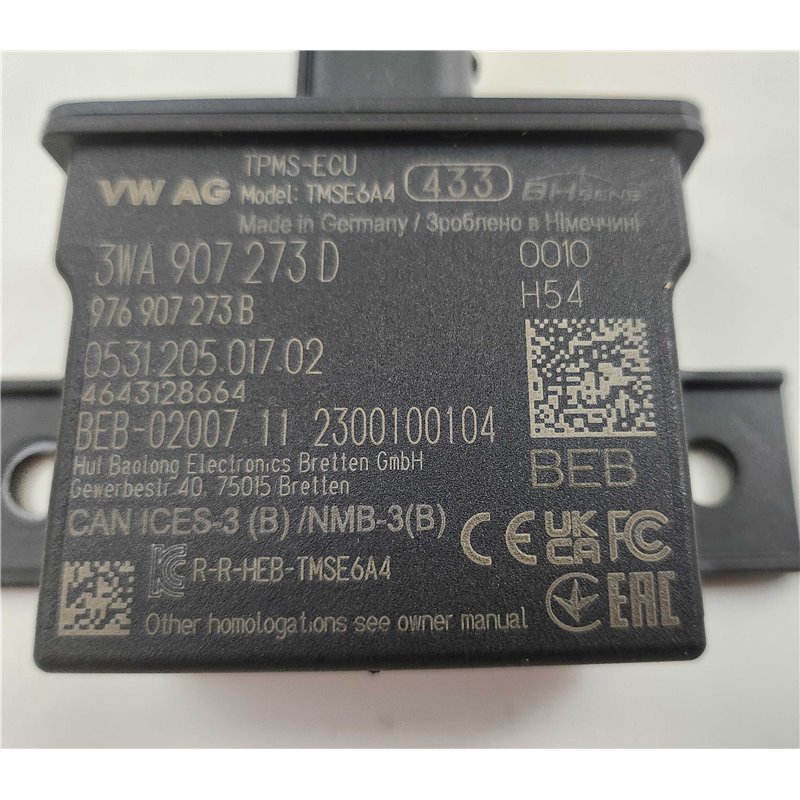 3WA907273D Original VW SEAT Audi Skoda Reifendruckkontrolle Steuergerät 3WA907273D Original VW SEAT Audi Skoda Reifendruckkontrolle Steuergerät